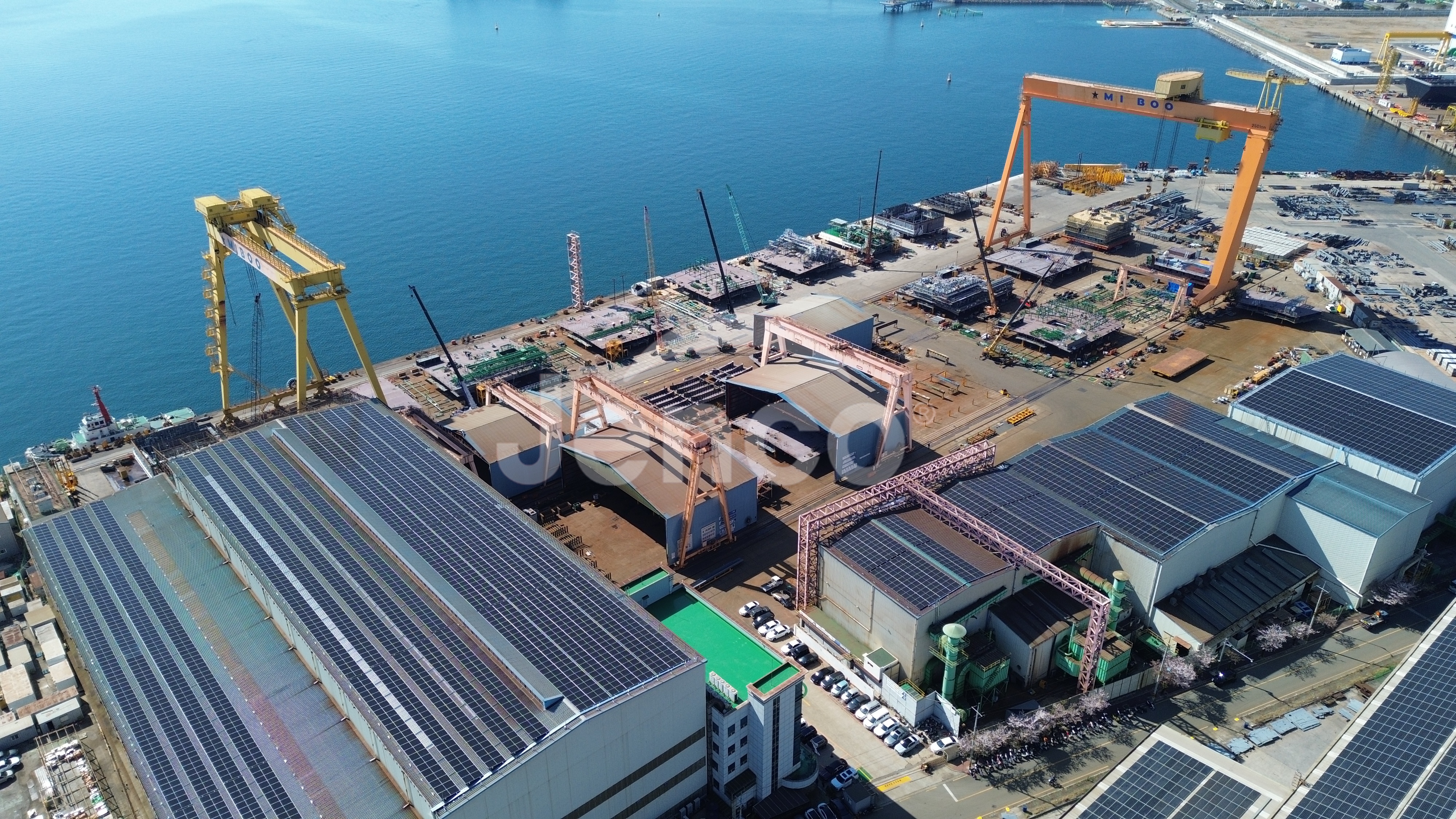 미부 2000kW 조선소 지붕 태양광 발전소