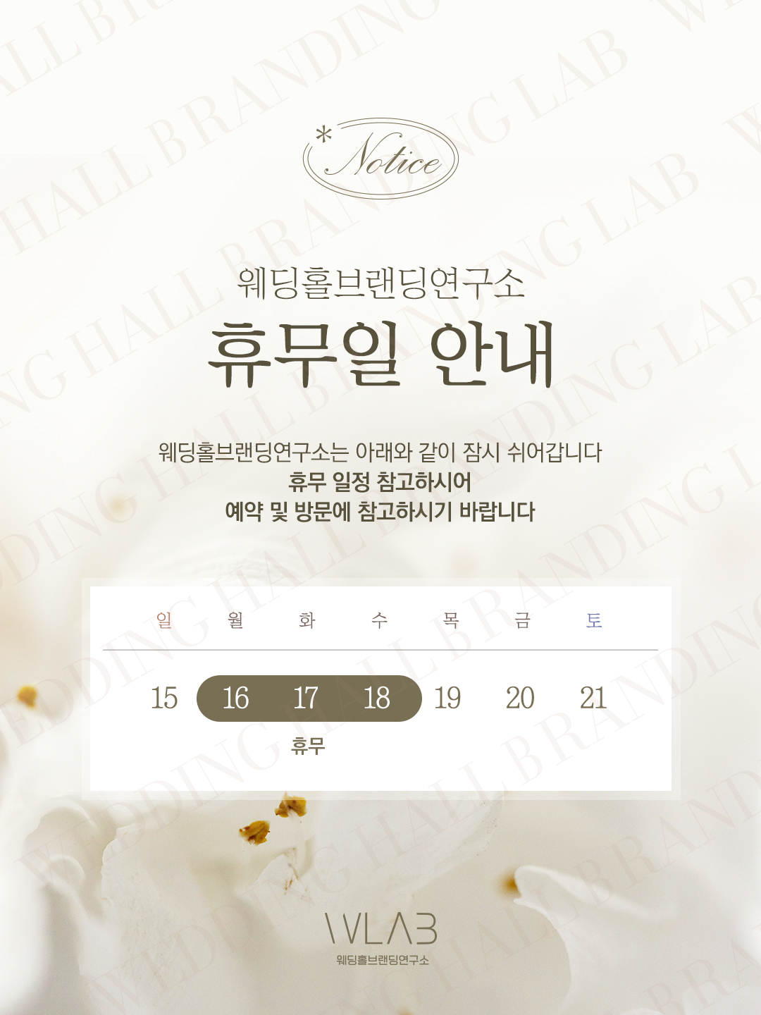 청량한 썸머(여름) 휴가 안내 팝업