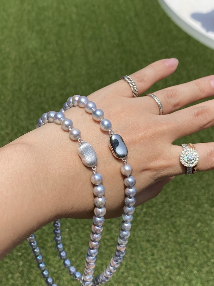 미국직수입 실버925 특대총알장식 무광. 유광