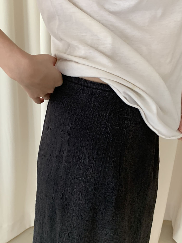 00's "Dries Van Noten" silk see through skirt 복제