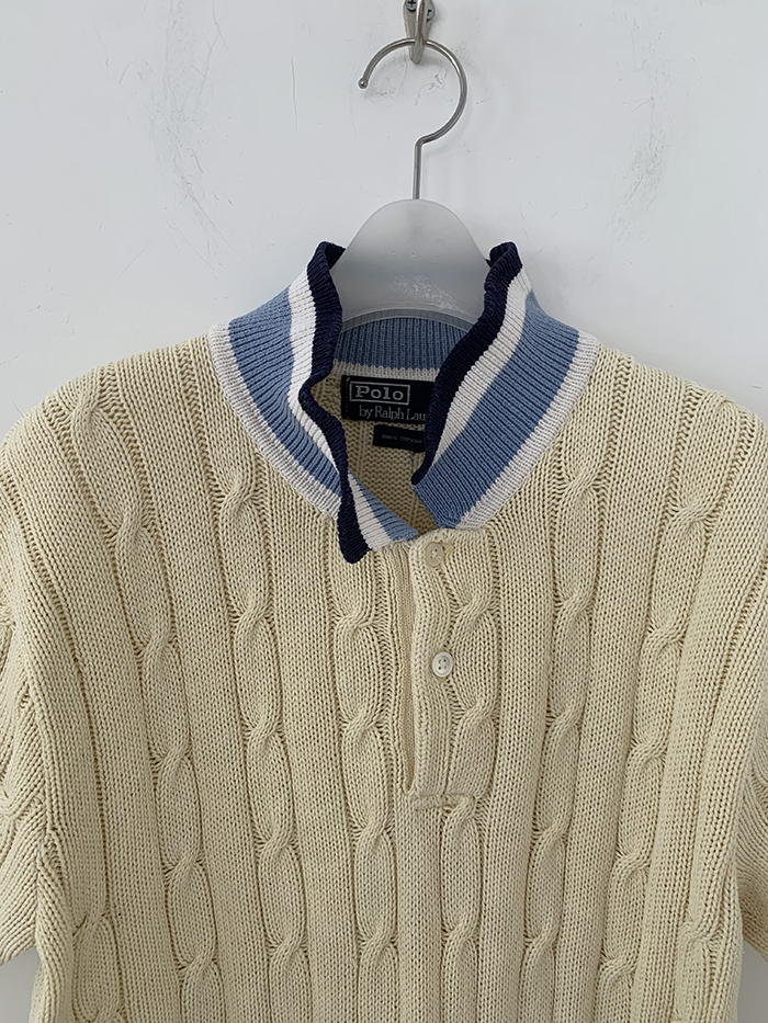 90's "Polo Sport Ralph Lauren" cotton Pique Knit (Rare Design) 복제