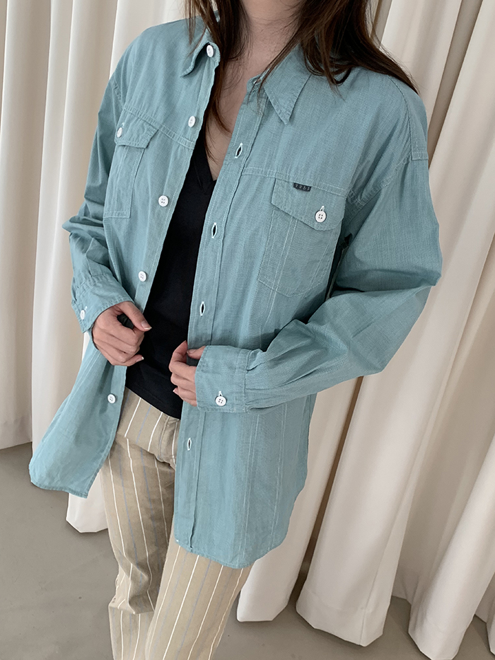 80's "WORK SHOP by Yohji Yamamoto" cotton pocket Shirt