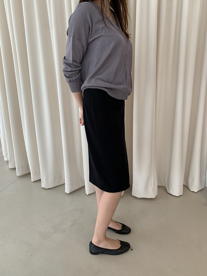 00's "Prada" black cotton Skirt