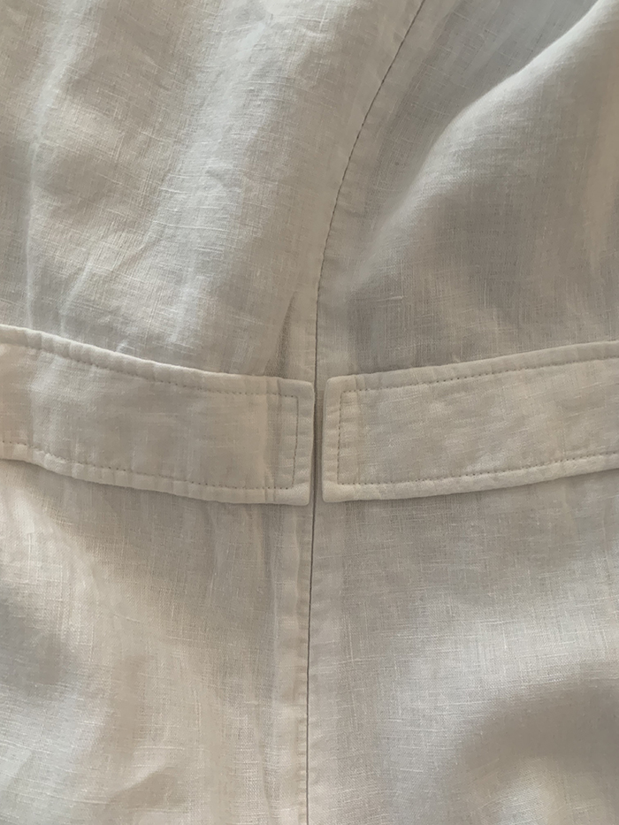 00's "Emporio Armani" linen white Dress