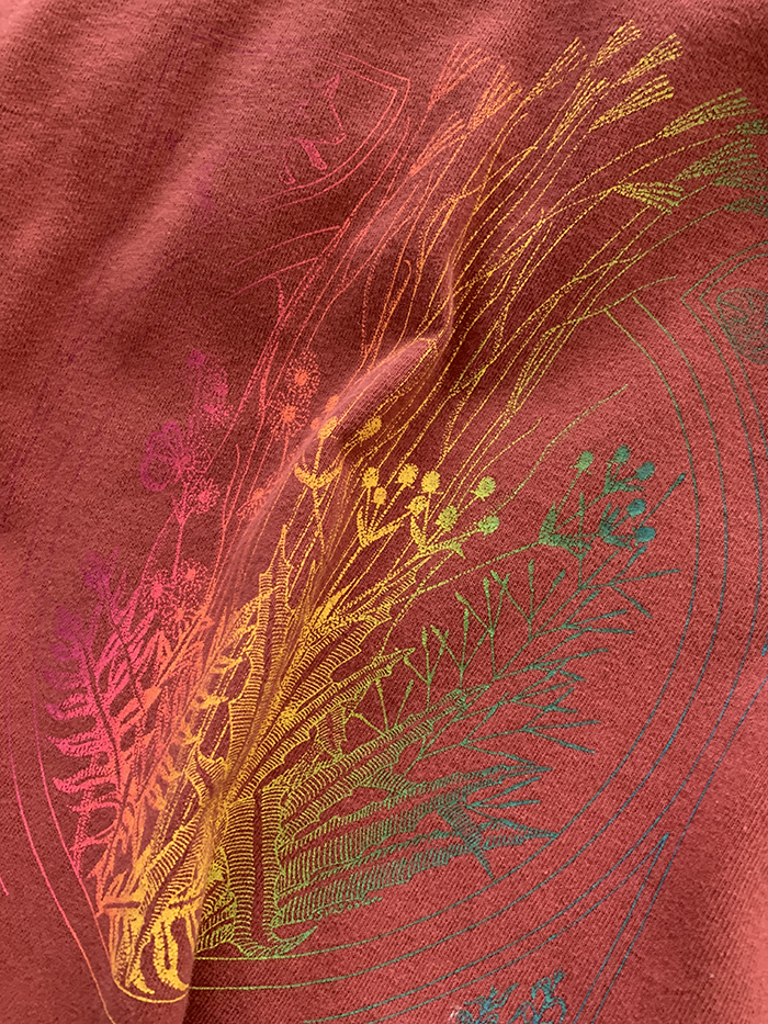 900's "Flower" USA cotton T-shirt