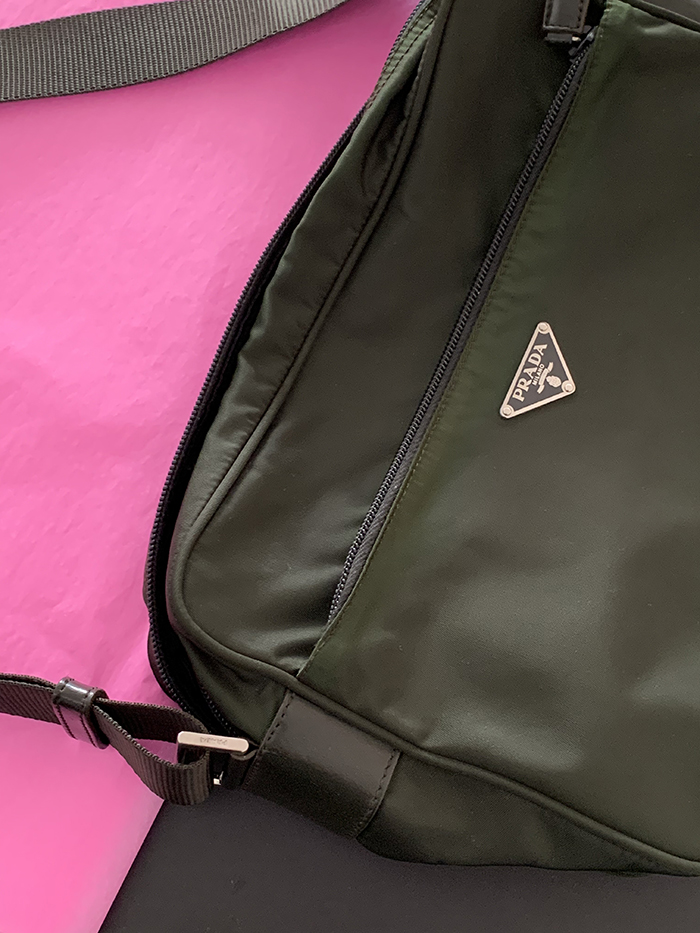 00's "PRADA" polyester Cross Bag