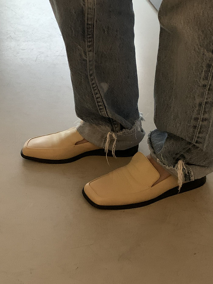 00s "Hermes" Logo Leather Shoes 복제 복제