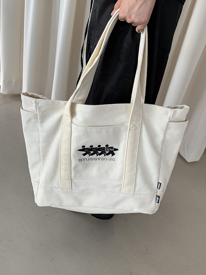Stussy x CDG Canvas Tote Natural