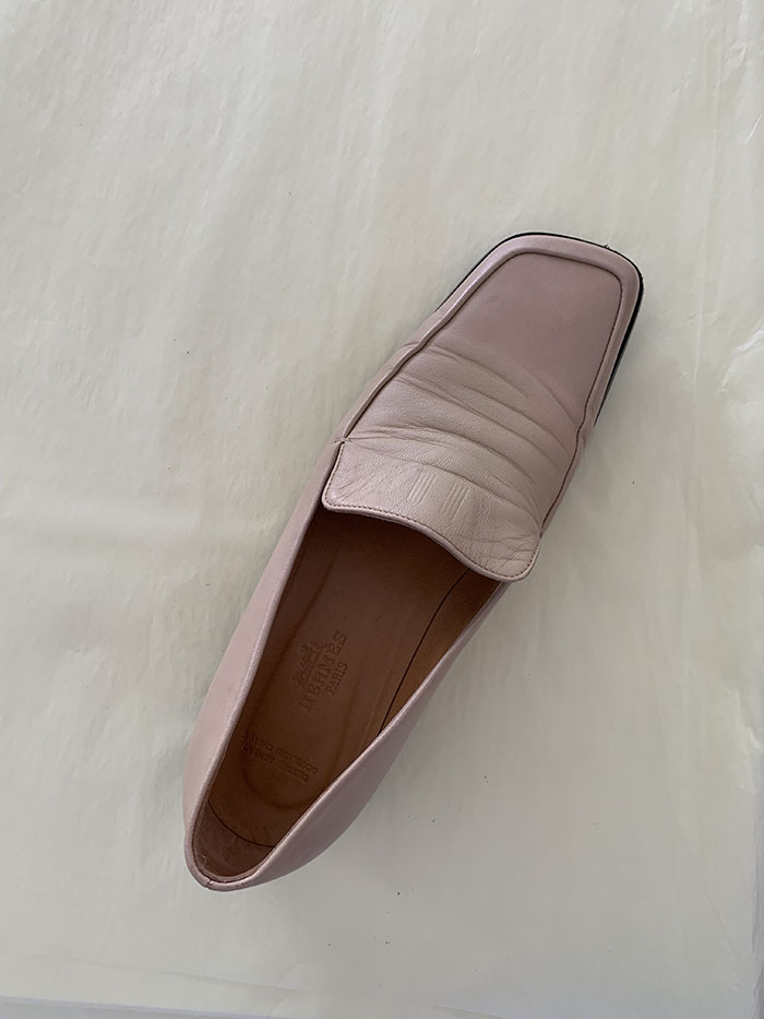 00s "Hermes" Logo Leather Shoes 복제 복제
