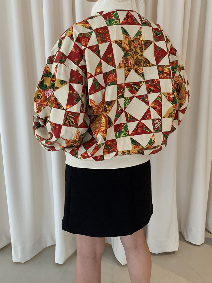 90's "KENZO" flower short blouson Jacket (rare design)