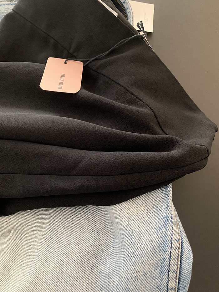 2016s "miumiu" Denim Stripe Skirt 복제