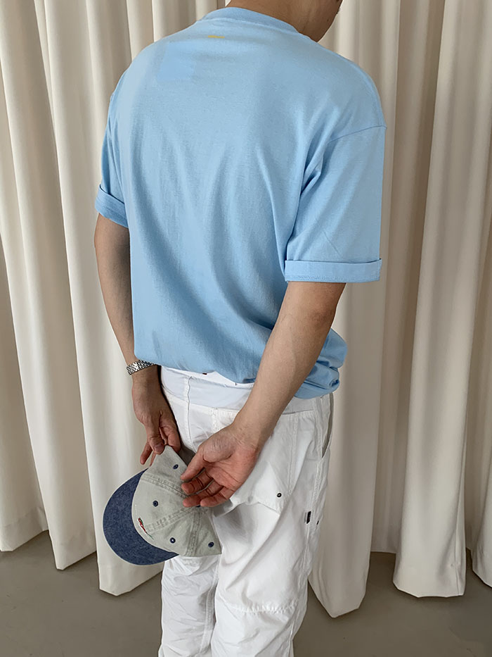 (new product) "Cherry Country Club" Embroidery T-shirt (Gray)