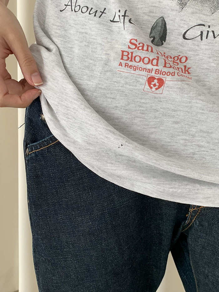 80's "Blood Bank" cotton T-shirt