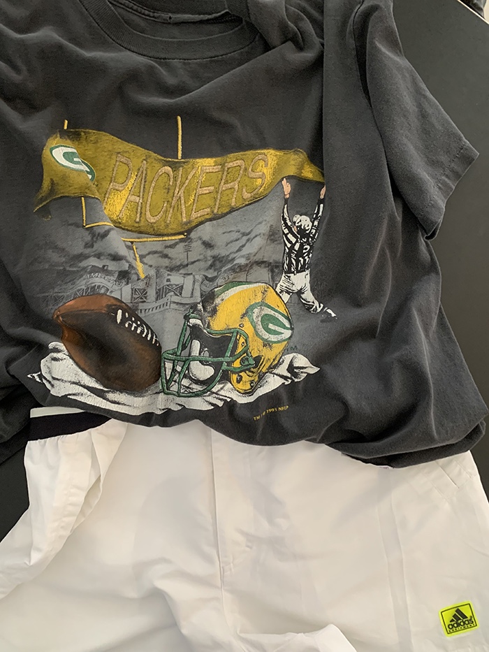 90's "PACKERS" USA cotton T-shirt