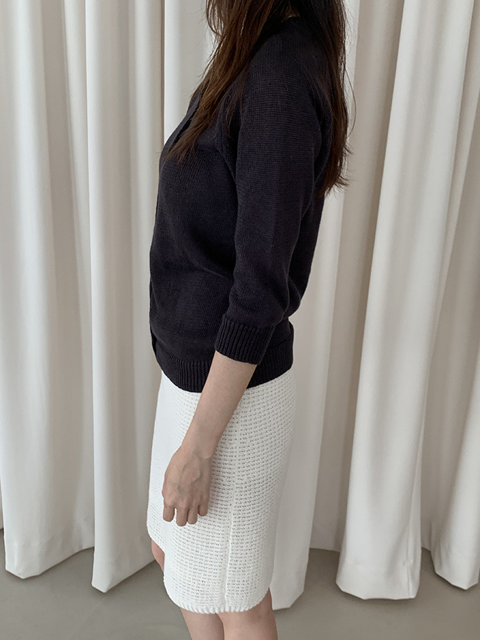 90's "Margaret Howell" wool pique Knit 판완 복제