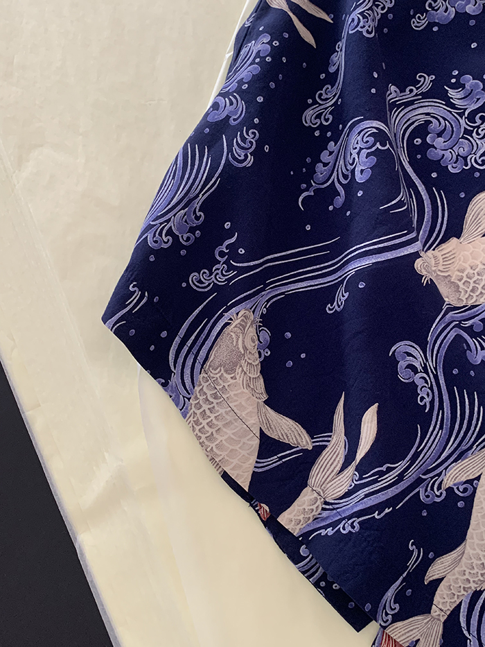 90's "KARL HELMUT" polyester summer Shirt / 착샷만