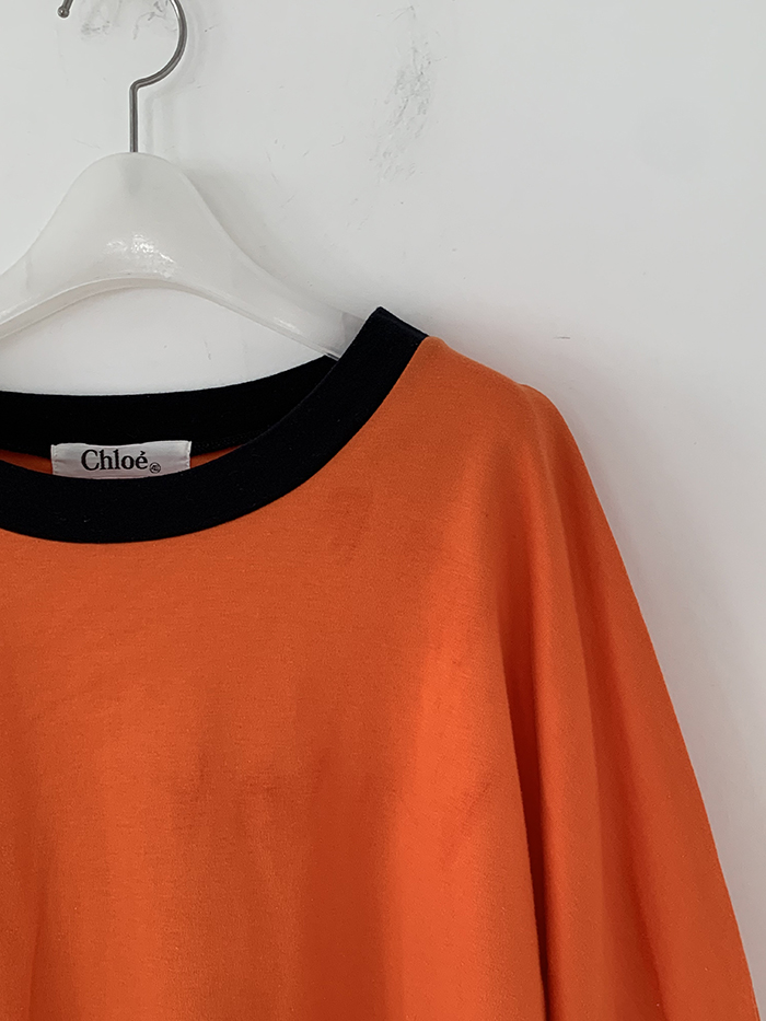 80's "Miss Chloe" striped T-shirt 복제