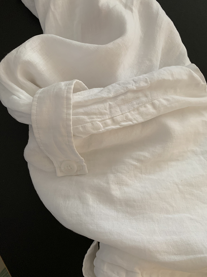 00's "Emporio Armani" linen white Dress