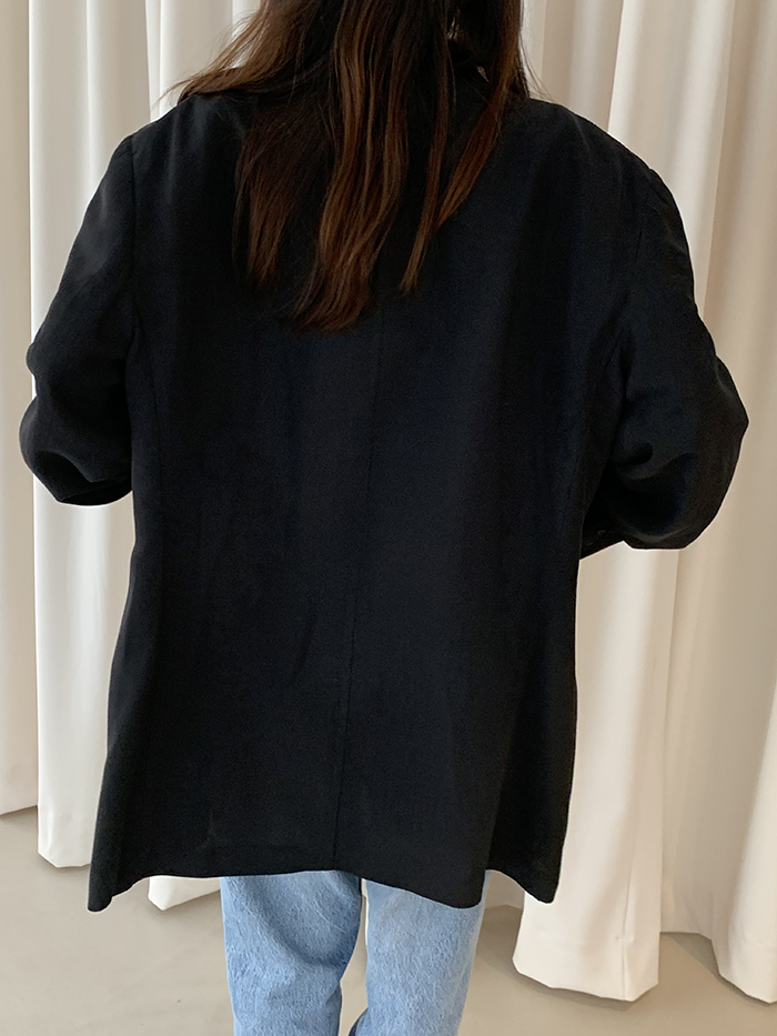 00's "Giorgio Armani" Three buttons linen Jacket