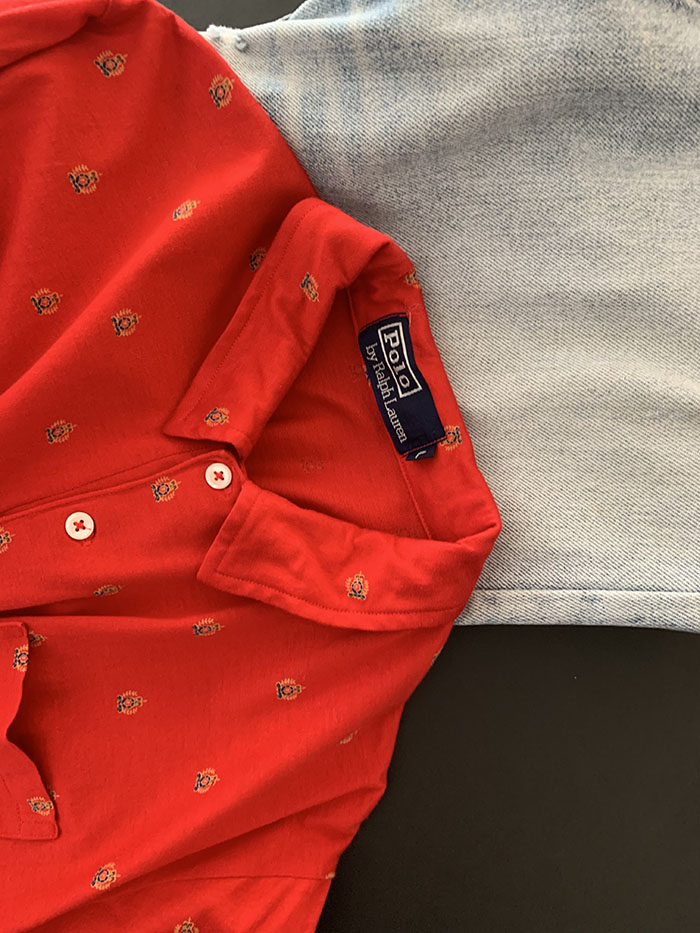 90's "Polo Ralph Lauren USA" Pique Shirt 복제