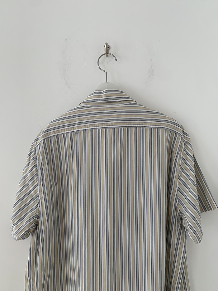 00's "PRADA" cotton pocket short Shirt