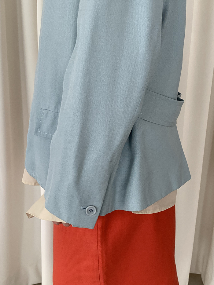 00's "PRADA" blue short Jacket