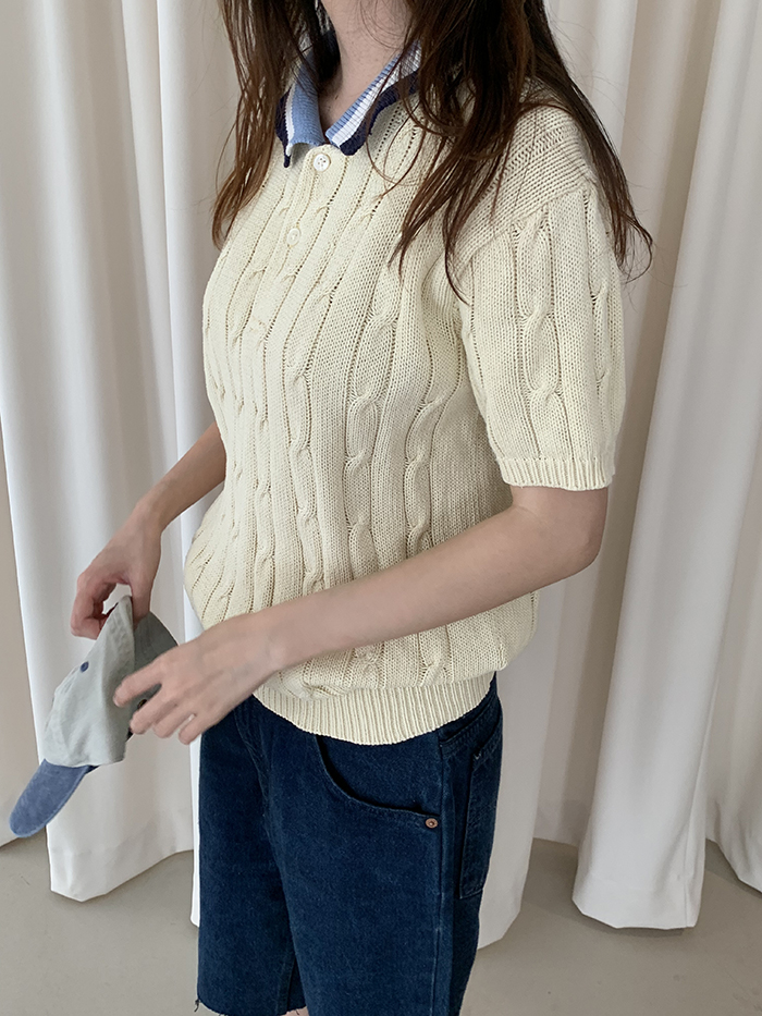 90's "Polo Ralph Lauren" cotton Pique Knit