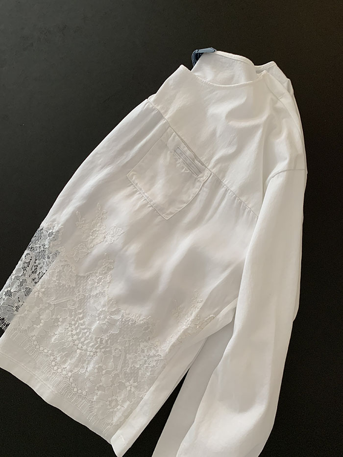 2011's "PRADA" Cotton Blouse Top 복제 복제 복제