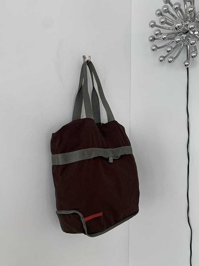 90's "PRADA Sport" Tote Bag (Rare Design) ๋ณต์ 