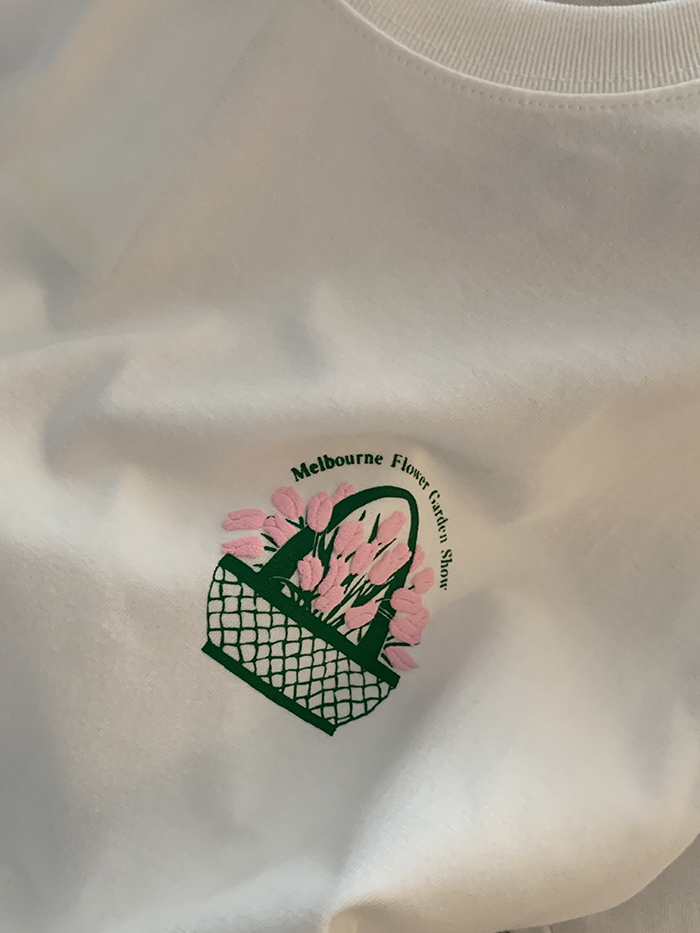 (new product) "Melbourne Flower Garden Show" T-shirt (White)