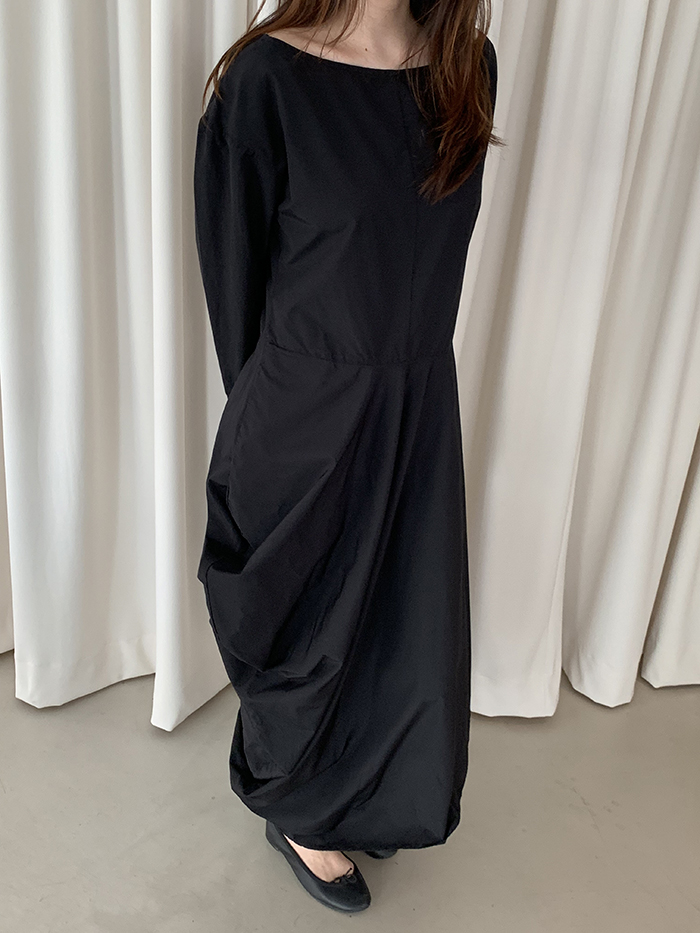 (new product) "Deveaux New York" cotton shirring Dress