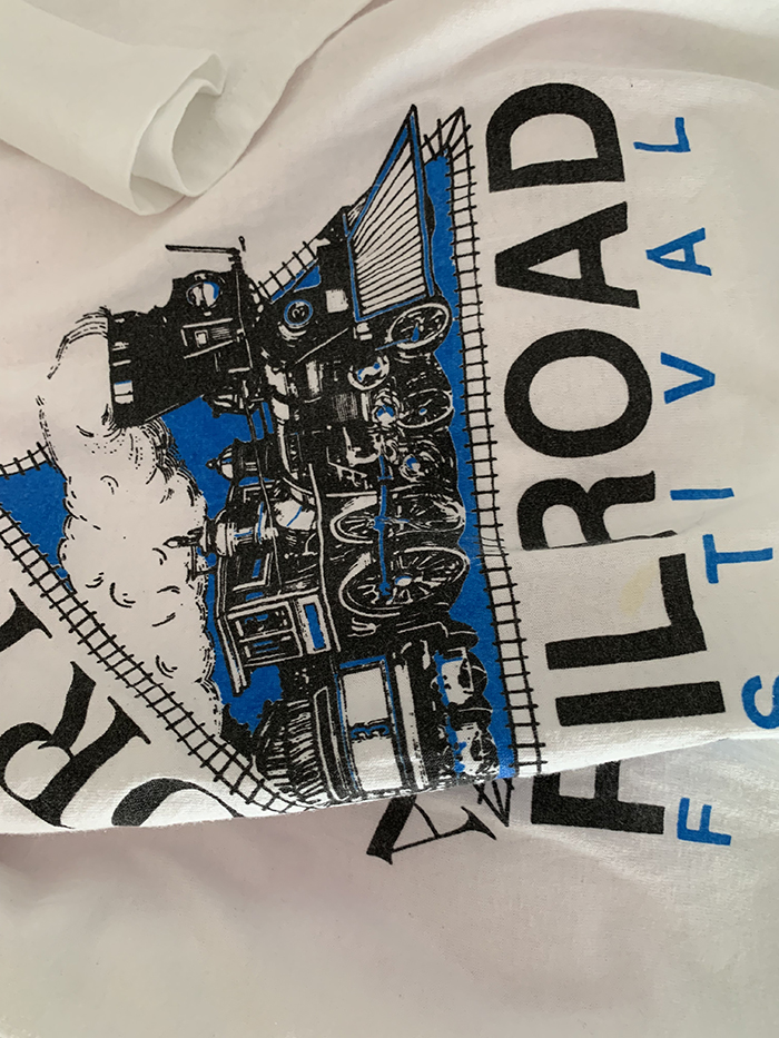 90's "RAIL ROAD" USA T-shirt