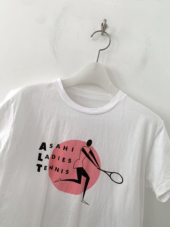 90's "Asahi Ladies Tennis" cotton T-shirt 복제