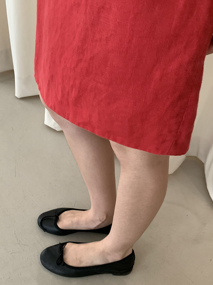 00's "PRADA" linen Skirt