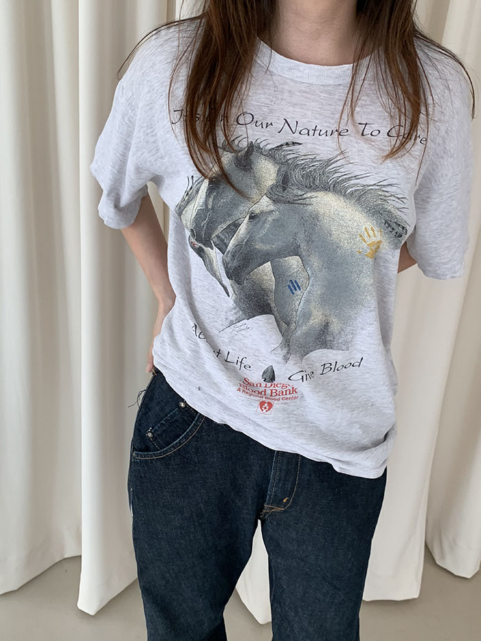 80's "Blood Bank" cotton T-shirt
