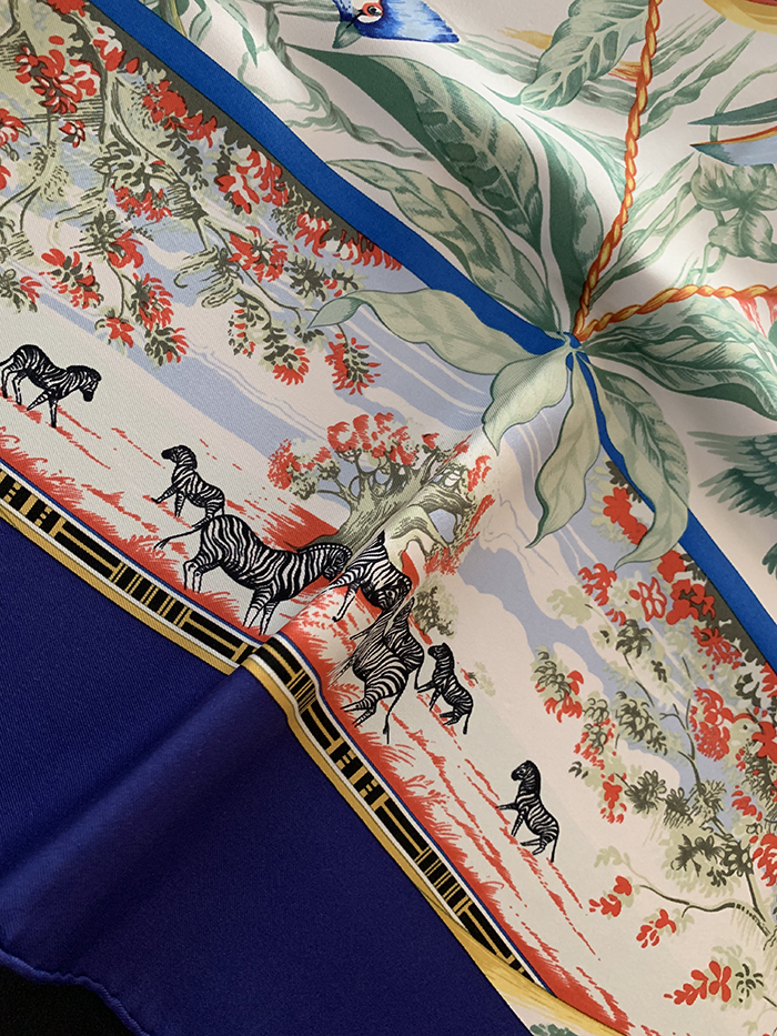 80's "Hermes Pourvu qu'on ait l'ivresse" Silk Scarf 복제