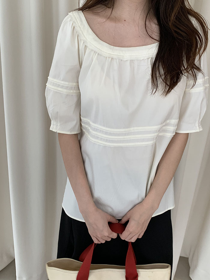 00's "miumiu" viscose rayon back button Blouse 복제