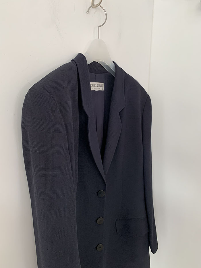 00's "Giorgio Armani" Three buttons Linen Jacket 복제