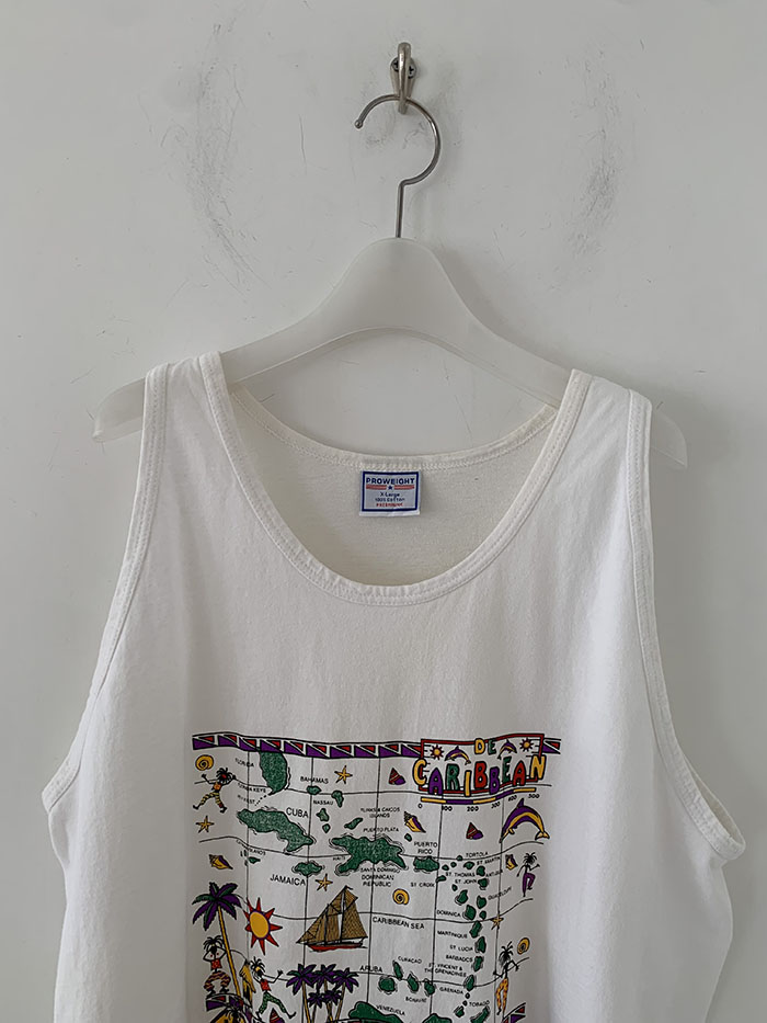 80's "Florida" USA sleeveless Shirt 복제
