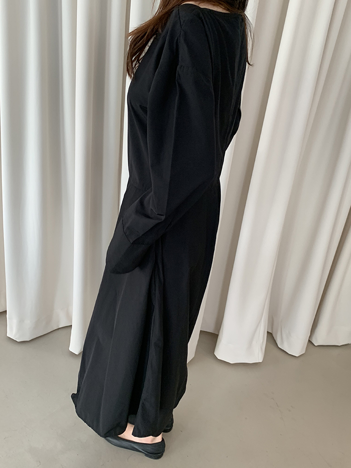(new product) "Deveaux New York" cotton shirring Dress