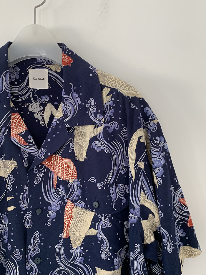 90's "KARL HELMUT" polyester summer Shirt / 착샷만