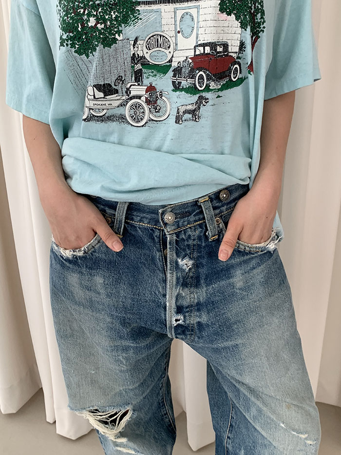 90's "812 Vintage" USA 50/50 T-shirt 복제 복제