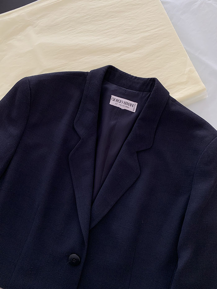 00's "Giorgio Armani" Three buttons Linen Jacket 복제