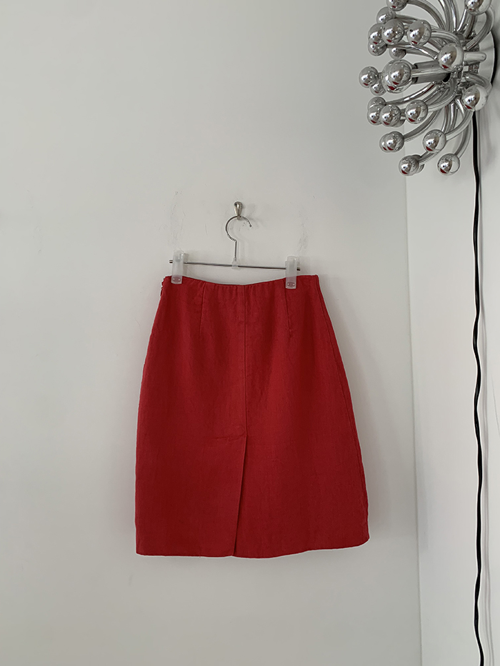 00's "Prada" cotton x linen Skirt 복제