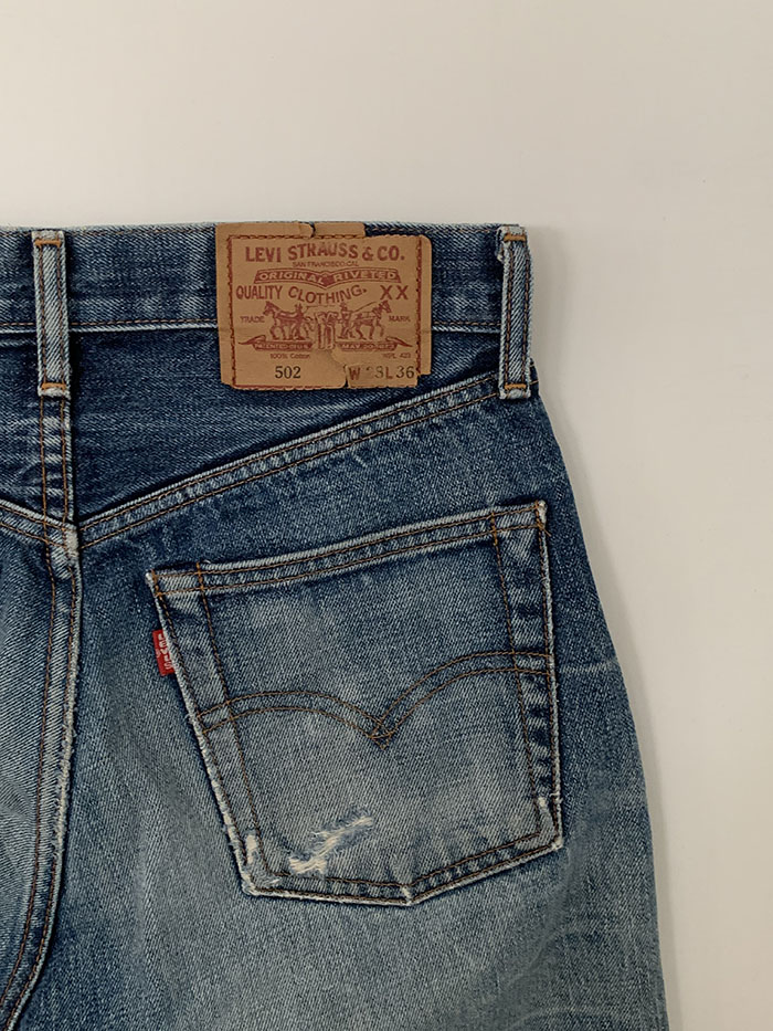 90's Levi's 502 - size 27-28 (Big E Selvage Red line) 복제