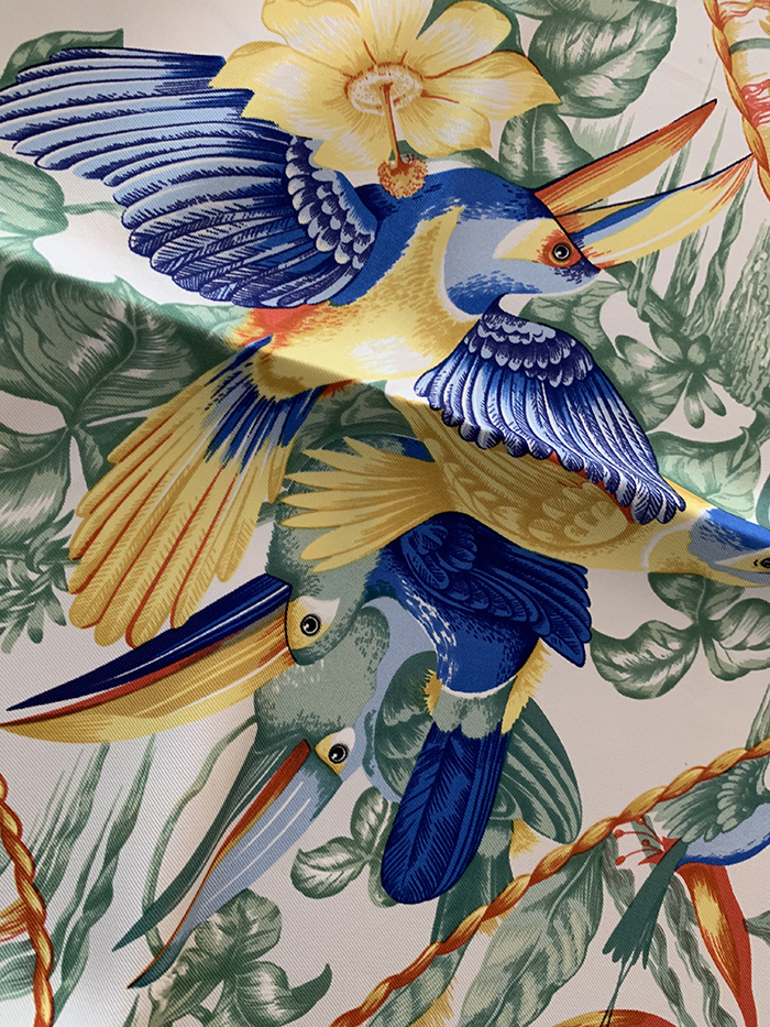 80's "Hermes Pourvu qu'on ait l'ivresse" Silk Scarf 복제