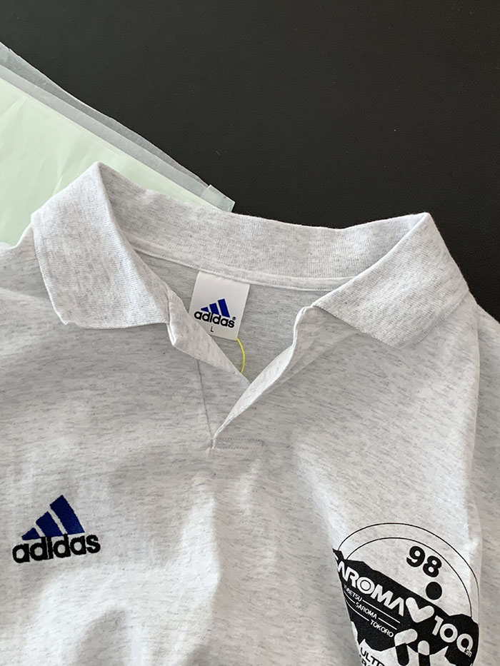 (Deadstock) 90's "ADIDAS 98" Cotton Pique Shirt