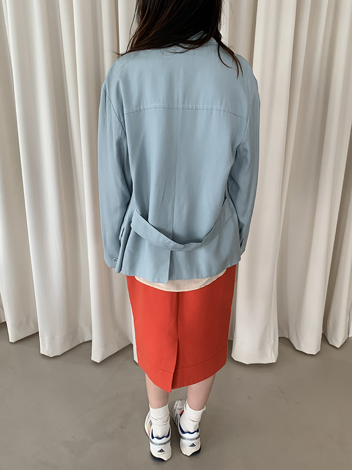 00's "PRADA" blue short Jacket