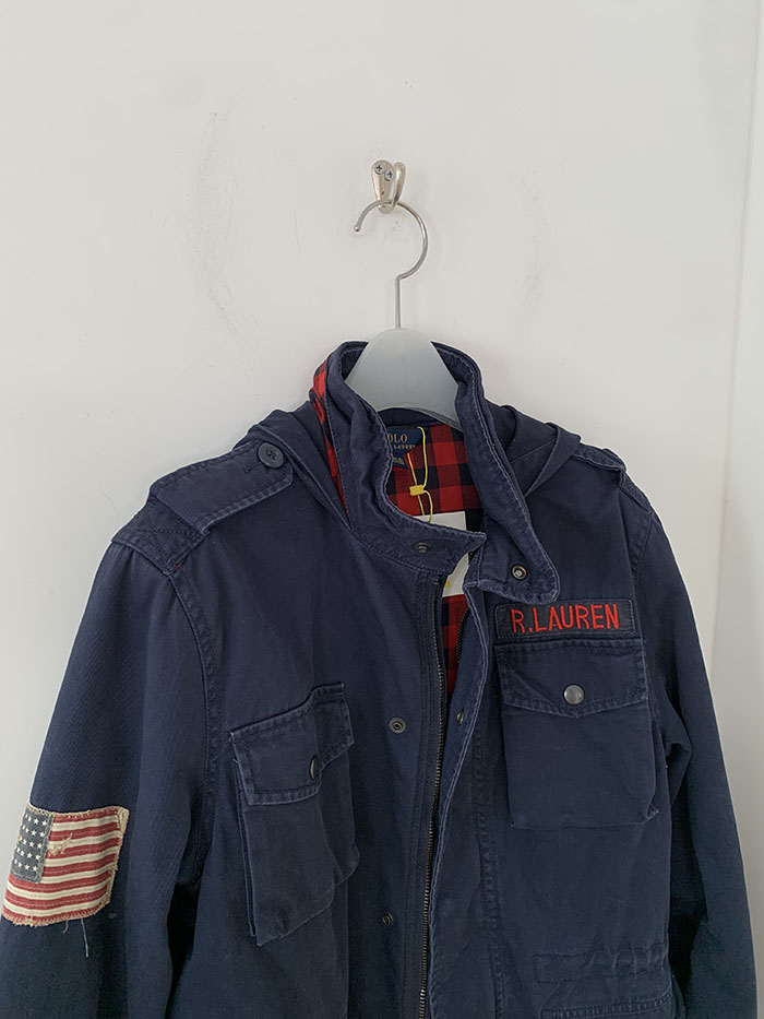 00's "Polo Ralph Lauren" cotton x linen Military Coat 복제