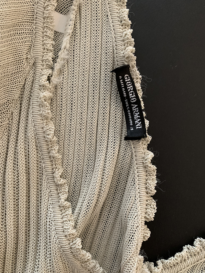 80-90's "Giorgio Armani" v-neck viscose Top